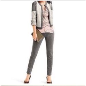 Cabi Newport Side Zip Ponte Knit Gray Slim Leg Style 814 Women’s Size 4